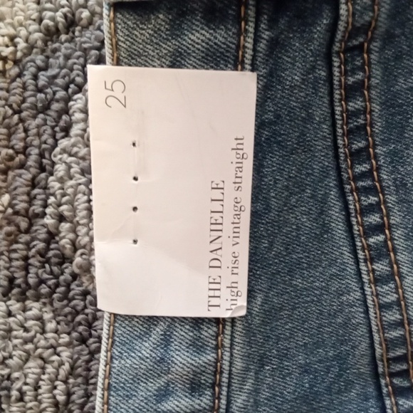 WeWoreWhat High Rise Blue Jeans Danielle Exposed Button Womens 25 - Picture 3 of 11